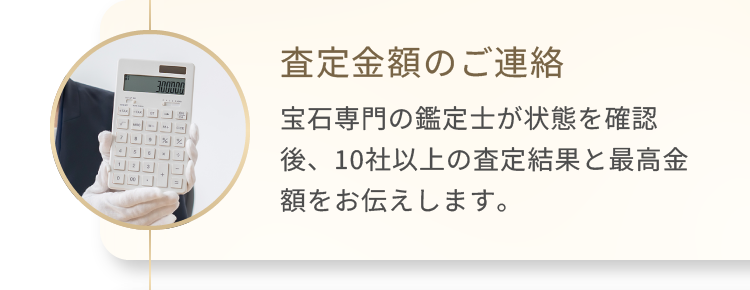査定金額のご連絡